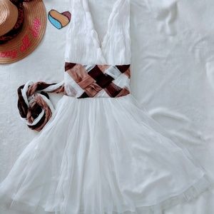 Ted Baker London White Tulle Dress Size 6 EUC